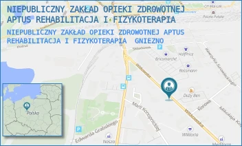 NIEPUBLICZNY ZAKŁAD OPIEKI ZDROWOTNEJ APTUS REHABILITACJA I FIZYKOTERAPIA - NIEPUBLICZNY ZAKŁAD OPIEKI ZDROWOTNEJ APTUS REHABILITACJA I FIZYKOTERAPIA - WITKOWSKA 9-11,  GNIEZNO