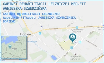 GABINET REHABILITACJI LECZNICZEJ "MED-FIT" AGNIESZKA SZWEDZIŃSKA - GABINET REHABILITACJI LECZNICZEJ MED-FIT AGNIESZKA SZWEDZIŃSKA - ŁĄKOWA 2,  DOPIEWO