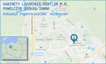 PORADNIA STOMATOLOGICZNA - GABINETY LEKARSKIE DENT-IM M.B. PAWELCZYK SPÓŁKA JAWNA - OSIEDLE LEŚNE 23B,  KOZIEGŁOWY