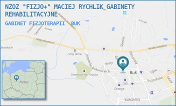 GABINET FIZJOTERAPII - NZOZ "FIZJO+" MACIEJ RYCHLIK GABINETY REHABILITACYJNE - PL. PRZEMYSŁAWA 13,  BUK