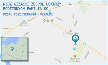 DZIAŁ FIZJOTERAPII - NZOZ GIZAŁKI ZESPÓŁ LEKARZY RODZINNYCH FAMILIA SC - KALISKA23 23,  GIZAŁKI