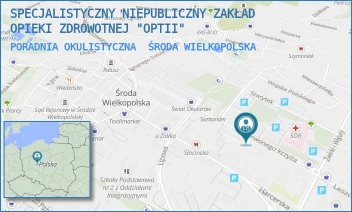 PORADNIA OKULISTYCZNA - SPECJALISTYCZNY NIEPUBLICZNY ZAKŁAD OPIEKI ZDROWOTNEJ "OPTII" - CZERWONEGO KRZYŻA 2/6,  ŚRODA WIELKOPOLSKA