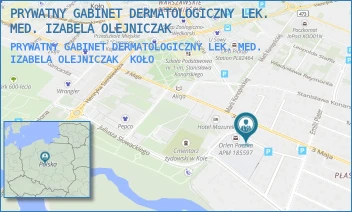 PRYWATNY GABINET DERMATOLOGICZNY LEK. MED. IZABELA OLEJNICZAK - PRYWATNY GABINET DERMATOLOGICZNY LEK. MED. IZABELA OLEJNICZAK - NARUTOWICZA 3,  KOŁO