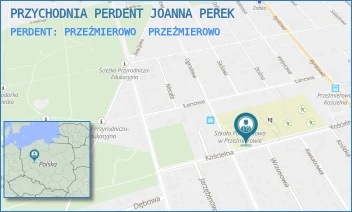 PERDENT: PRZEŹMIEROWO - PRZYCHODNIA PERDENT JOANNA PEREK - KOŚCIELNA 46/48/201A,  PRZEŹMIEROWO