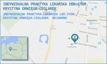 INDYWIDUALNA PRAKTYKA LEKARSKA LEK.STOM. KRYSTYNA DRWIĘGA-CEGLAREK - INDYWIDUALNA PRAKTYKA LEKARSKA LEK.STOM. KRYSTYNA DRWIĘGA-CEGLAREK - DĄBROWSKIEGO 9 B,  BOJANOWO