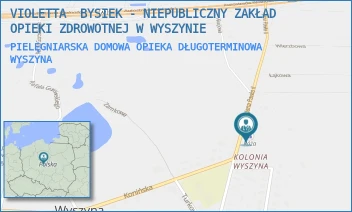 PIELĘGNIARSKA DOMOWA OPIEKA DŁUGOTERMINOWA - VIOLETTA  BYSIEK - NIEPUBLICZNY ZAKŁAD OPIEKI ZDROWOTNEJ W WYSZYNIE - JANA PAWŁA II 20A,  WYSZYNA