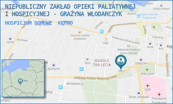 HOSPICJUM DOMOWE - NIEPUBLICZNY ZAKŁAD OPIEKI PALIATYWNEJ I HOSPICYJNEJ - GRAŻYNA WŁODARCZYK - WAWRZYNIAKA 42,  KĘPNO