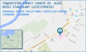 PORADNIA OPIEKI PALIATYWNEJ HOSPICJUM DOMOWE CZARNKÓW - TOWARZYSTWO POMOCY CHORYM IM. SŁUGI BOŻEJ STANISŁAWY LESZCZYŃSKIEJ - KOŚCIUSZKI 94,  CZARNKÓW