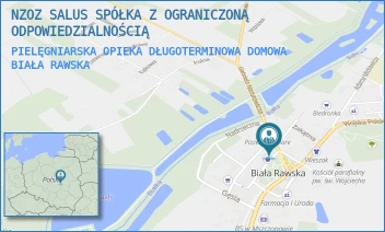 PIELĘGNIARSKA OPIEKA DŁUGOTERMINOWA DOMOWA - NZOZ SALUS SP. Z O.O. - UL. PLAC WOLNOŚCI 30/3,  BIAŁA RAWSKA