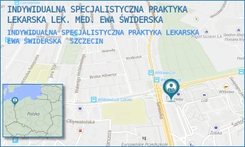 INDYWIDUALNA SPECJALISTYCZNA PRAKTYKA LEKARSKA EWA ŚWIDERSKA - INDYWIDUALNA SPECJALISTYCZNA PRAKTYKA LEKARSKA LEK. MED. EWA ŚWIDERSKA - SANTOCKA 18/19,  SZCZECIN