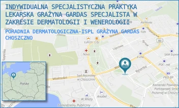 PORADNIA DERMATOLOGICZNA-ISPL GRAŻYNA GARDAS - INDYWIDUALNA SPECJALISTYCZNA PRAKTYKA LEKARSKA GRAŻYNA GARDAS SPECJALISTA W ZAKRESIE DERMATOLOGII I WENEROLOGII - RYBACKA 4/43,  CHOSZCZNO