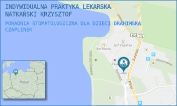 PORADNIA STOMATOLOGICZNA DLA DZIECI DRAHIMSKA - INDYWIDUALNA PRAKTYKA LEKARSKA NATKAŃSKI KRZYSZTOF - DRAHIMSKA 65A,  CZAPLINEK