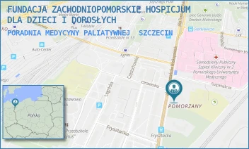 PORADNIA MEDYCYNY PALIATYWNEJ - FUNDACJA ZACHODNIOPOMORSKIE HOSPICJUM DLA DZIECI I DOROSŁYCH - POWSTAŃCÓW WIELKOPOLSKICH 66/68,  SZCZECIN