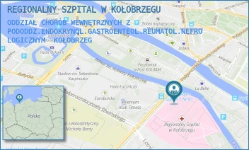 ODDZIAŁ CHORÓB WEWNĘTRZNYCH Z PODODDZ.ENDOKRYNOL.GASTROENTEOL.REUMATOL.NEFROLOGICZNYM - REGIONALNY SZPITAL W KOŁOBRZEGU - PPOR. EDMUNDA ŁOPUSKIEGO 31-33,  KOŁOBRZEG