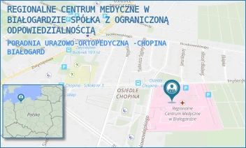 PORADNIA URAZOWO-ORTOPEDYCZNA -CHOPINA - REGIONALNE CENTRUM MEDYCZNE W BIAŁOGARDZIE SPÓŁKA Z OGRANICZONĄ ODPOWIEDZIALNOŚCIĄ - CHOPINA 29,  BIAŁOGARD