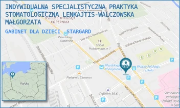 GABINET DLA DZIECI - INDYWIDUALNA SPECJALISTYCZNA PRAKTYKA STOMATOLOGICZNA LENKAJTIS-WALCZOWSKA MAŁGORZATA - WOJSKA POLSKIEGO 34,  STARGARD