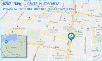 PORADNIA CHIRURGI OGÓLNEJ 3 MAJ - NZOZ "KMW - CENTRUM ZDROWIA" - 3 MAJA 25-27,  SZCZECIN