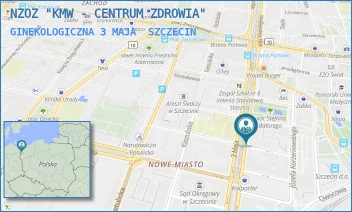 GINEKOLOGICZNA 3 MAJA - NZOZ "KMW - CENTRUM ZDROWIA" - 3 MAJA 25-27,  SZCZECIN