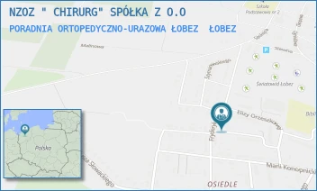 PORADNIA ORTOPEDYCZNO-URAZOWA ŁOBEZ - NZOZ " CHIRURG" SPÓŁKA Z O.O - ELIZY ORZESZKOWEJ 5/5A,  ŁOBEZ