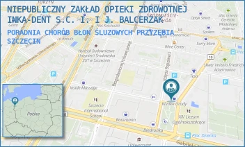 PORADNIA CHORÓB BŁON ŚLUZOWYCH PRZYZĘBIA - NIEPUBLICZNY ZAKŁAD OPIEKI ZDROWOTNEJ INKA-DENT S.C. I. I J. BALCERZAK - KOPERNIKA 16/2,  SZCZECIN