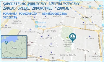 PORADNIA POŁOŻNICZO - GINEKOLOGICZNA - SAMODZIELNY PUBLICZNY SPECJALISTYCZNY ZAKŁAD OPIEKI ZDROWOTNEJ "ZDROJE" W SZCZECINIE - ŚW. WOJCIECHA 7,  SZCZECIN
