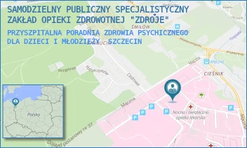 PRZYSZPITALNA PORADNIA ZDROWIA PSYCHICZNEGO DLA DZIECI I MŁODZIEŻY - SAMODZIELNY PUBLICZNY SPECJALISTYCZNY ZAKŁAD OPIEKI ZDROWOTNEJ "ZDROJE" W SZCZECINIE - MĄCZNA 4,  SZCZECIN