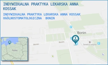 INDYWIDUALNA PRAKTYKA LEKARSKA ANNA KOSSAK OGÓLNOSTOMATOLOGICZNA - INDYWIDUALNA PRAKTYKA LEKARSKA ANNA KOSSAK - BONIN 11,  BONIN