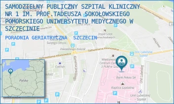PORADNIA GERIATRYCZNA - UNIWERSYTECKI SZPITAL KLINICZNY NR 1 IM. PROF. TADEUSZA SOKOŁOWSKIEGO PUM W SZCZECINIE - UNII LUBELSKIEJ 1,  SZCZECIN