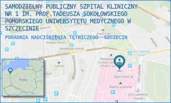 PORADNIA NADCIŚNIENIA TĘTNICZEGO - UNIWERSYTECKI SZPITAL KLINICZNY NR 1 IM. PROF. TADEUSZA SOKOŁOWSKIEGO PUM W SZCZECINIE - UNII LUBELSKIEJ 1,  SZCZECIN