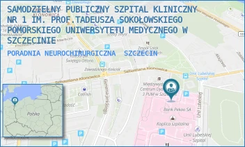 PORADNIA NEUROCHIRURGICZNA - UNIWERSYTECKI SZPITAL KLINICZNY NR 1 IM. PROF. TADEUSZA SOKOŁOWSKIEGO PUM W SZCZECINIE - UNII LUBELSKIEJ 1,  SZCZECIN