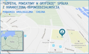 PORADNIA UROLOGICZNA - "SZPITAL POWIATOWY W GRYFINIE" SPÓŁKA Z OGRANICZONĄ ODPOWIEDZIALNOŚCIĄ - DWORCOWA 1,  CHOJNA