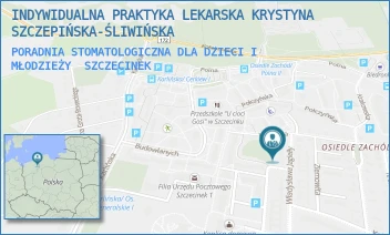 PORADNIA STOMATOLOGICZNA DLA DZIECI I MŁODZIEŻY - INDYWIDUALNA PRAKTYKA LEKARSKA KRYSTYNA SZCZEPIŃSKA-ŚLIWIŃSKA - JAGIEŁŁY 8,  SZCZECINEK
