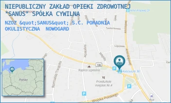 NZOZ "SANUS" S.C. PORADNIA OKULISTYCZNA - NIEPUBLICZNY ZAKŁAD OPIEKI ZDROWOTNEJ "SANUS" SPÓŁKA CYWILNA - KOŚCIUSZKI 36,  NOWOGARD