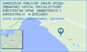 ZESPÓŁ LECZENIA ŚRODOWISKOWEGO - SAMODZIELNY PUBLICZNY ZAKŁAD OPIEKI ZDROWOTNEJ SZPITAL SPECJALISTYCZNY  MINISTERSTWA SPRAW  WEWNĘTRZNYCH I ADMINISTRACJI  W ZŁOCIEŃCU - KAŃSKO 1,  ZŁOCIENIEC