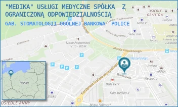 GAB. STOMATOLOGII OGÓLNEJ BANKOWA - "MEDIKA" USŁUGI MEDYCZNE SPÓŁKA  Z  OGRANICZONĄ ODPOWIEDZIALNOŚCIĄ - BANKOWA 7 A,B,  POLICE