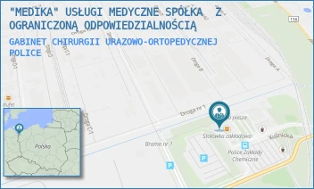 GABINET CHIRURGII URAZOWO-ORTOPEDYCZNEJ - "MEDIKA" USŁUGI MEDYCZNE SPÓŁKA  Z  OGRANICZONĄ ODPOWIEDZIALNOŚCIĄ - KUŹNICKA 1,  POLICE