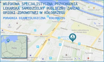 PORADNIA DIABETOLOGICZNA - WOJSKOWA SPECJALISTYCZNA PRZYCHODNIA LEKARSKA SAMODZIELNY PUBLICZNY ZAKŁAD OPIEKI ZDROWOTNEJ W KOŁOBRZEGU - JEDNOŚCI NARODOWEJ 86/88,  KOŁOBRZEG