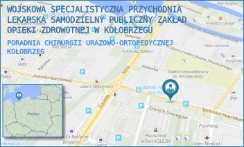 PORADNIA CHIRURGII URAZOWO-ORTOPEDYCZNEJ - WOJSKOWA SPECJALISTYCZNA PRZYCHODNIA LEKARSKA SAMODZIELNY PUBLICZNY ZAKŁAD OPIEKI ZDROWOTNEJ W KOŁOBRZEGU - JEDNOŚCI NARODOWEJ 86/88,  KOŁOBRZEG