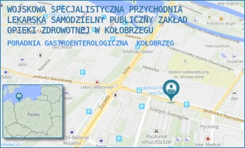 PORADNIA GASTROENTEROLOGICZNA - WOJSKOWA SPECJALISTYCZNA PRZYCHODNIA LEKARSKA SAMODZIELNY PUBLICZNY ZAKŁAD OPIEKI ZDROWOTNEJ W KOŁOBRZEGU - JEDNOŚCI NARODOWEJ 86/88,  KOŁOBRZEG