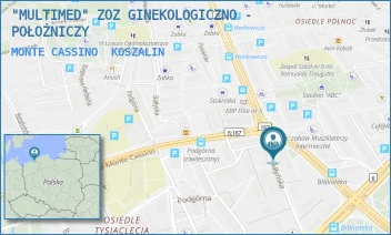 MONTE CASSINO - "MULTIMED" ZOZ GINEKOLOGICZNO - POŁOŻNICZY - MONTE CASSINO 13,  KOSZALIN