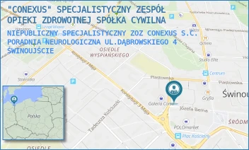 NIEPUBLICZNY SPECJALISTYCZNY ZOZ CONEXUS S.C. PORADNIA NEUROLOGICZNA UL.DĄBROWSKIEGO 4 - "CONEXUS" SPECJALISTYCZNY ZESPÓŁ OPIEKI ZDROWOTNEJ SPÓŁKA CYWILNA - JAROSŁAWA DĄBROWSKIEGO 4,  ŚWINOUJŚCIE