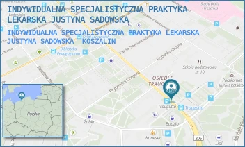 INDYWIDUALNA SPECJALISTYCZNA PRAKTYKA LEKARSKA JUSTYNA SADOWSKA - INDYWIDUALNA SPECJALISTYCZNA PRAKTYKA LEKARSKA JUSTYNA SADOWSKA - TRAUGUTTA 31/2,  KOSZALIN