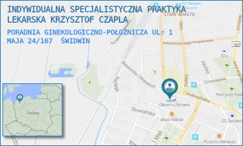PORADNIA GINEKOLOGICZNO-POŁOŻNICZA UL. 1 MAJA 24/107 - INDYWIDUALNA SPECJALISTYCZNA PRAKTYKA LEKARSKA KRZYSZTOF CZAPLA - 1 MAJA 24/107,  ŚWIDWIN