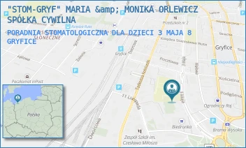 PORADNIA STOMATOLOGICZNA DLA DZIECI 3 MAJA 8 - "STOM-GRYF" MARIA &amp; MONIKA ORLEWICZ SPÓŁKA CYWILNA - 3 MAJA 8,  GRYFICE