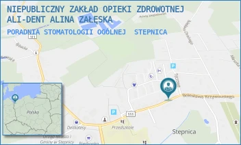 PORADNIA STOMATOLOGII OGÓLNEJ - NIEPUBLICZNY ZAKŁAD OPIEKI ZDROWOTNEJ ALI-DENT ALINA ZAŁĘSKA - BOLESŁAWA KRZYWOUSTEGO 18A,  STEPNICA