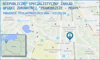 PORADNIA OTOLARYNGOLOGICZNA - NIEPUBLICZNY SPECJALISTYCZNY ZAKŁAD OPIEKI ZDROWOTNEJ "PRAWOBRZEŻE - MEDYK" - NAPIERSKIEGO 6C,  SZCZECIN