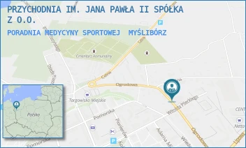 PORADNIA MEDYCYNY SPORTOWEJ - PRZYCHODNIA IM. JANA PAWŁA II SPÓŁKA Z O.O. - OGRODOWA 9,  MYŚLIBÓRZ