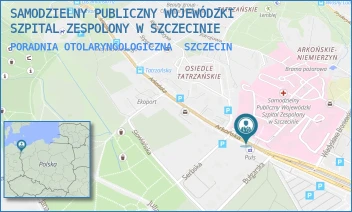 PORADNIA OTOLARYNGOLOGICZNA - SAMODZIELNY PUBLICZNY WOJEWÓDZKI SZPITAL ZESPOLONY W SZCZECINIE - ARKOŃSKA 4,  SZCZECIN