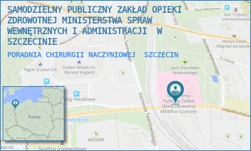 PORADNIA CHIRURGII NACZYNIOWEJ - SAMODZIELNY PUBLICZNY ZAKŁAD OPIEKI ZDROWOTNEJ MINISTERSTWA SPRAW WEWNĘTRZNYCH I ADMINISTRACJI  W SZCZECINIE - JAGIELLOŃSKA 44,  SZCZECIN