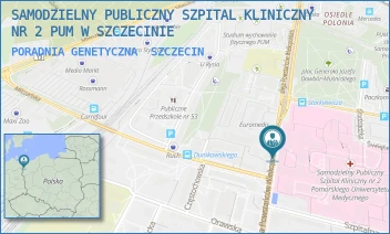 PORADNIA GENETYCZNA - UNIWERSYTECKI SZPITAL KLINICZNY NR 2 PUM W SZCZECINIE - POWSTAŃCÓW WLKP. 72,  SZCZECIN